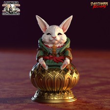 Mignon Lapin Assis Miniature Japon Porte-Bonheur Année Du Lapin Figurine En 32Mm