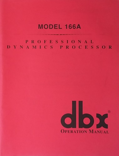 Dbx model 166a - model,