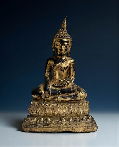 Statue bouddha bronze - statue, en