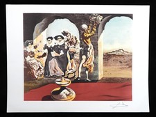 SALVADOR DALI Lithographie Le Buste De Voltaire SIGNEE Papier Arches 1980