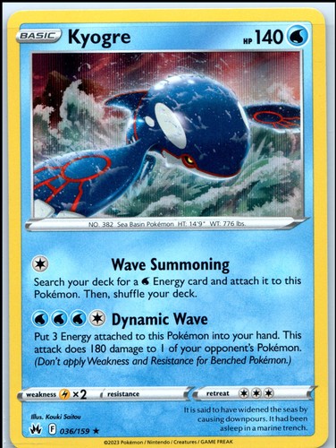 Pokemon holofoil kyogre - pokemon,