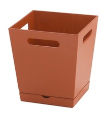 Pot de fleur carré Terracotta design soigné GROSFILLEX 1,8 L resistant UV ?