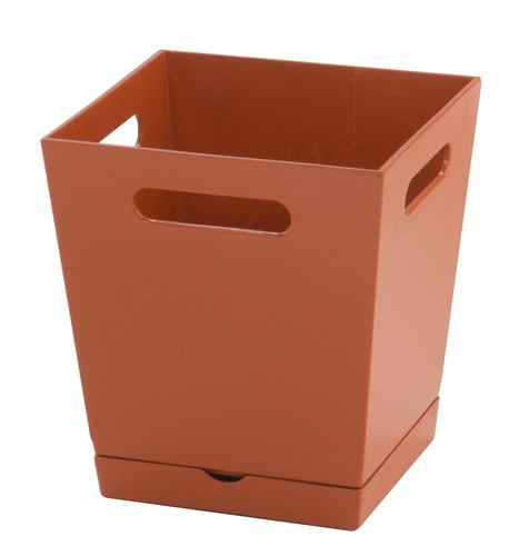 Pot fleur carré terracotta - pot,