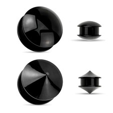 Acrylique Plastique Tunnel Plug Piercing Kegel Kuppel Pointe Noir Femmes Hommes