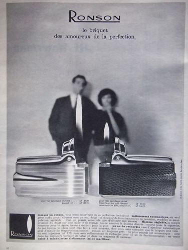 Publicité ronson pour les - ronson,
