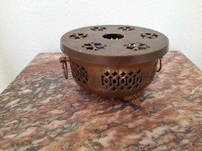 Chauffe-plat ancien en cuivre