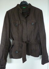 VESTE SAHARIENNE EN LIN MARRON