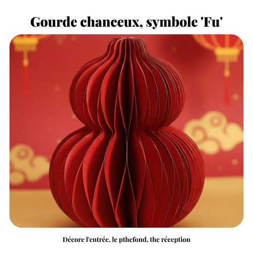 Suspension gourde papier - suspension, en