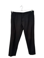 Maison Martin Margiela Black Wool Trousers with 4-Stitches Detail Size 48 fits U