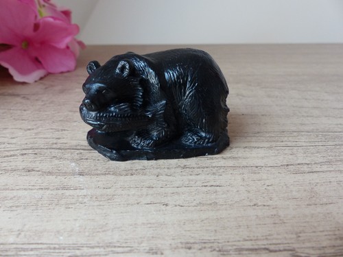 Figurine ours avec poisson - ours,