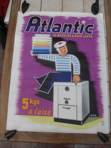 Ancienne affiche publicitaire - ancienne,