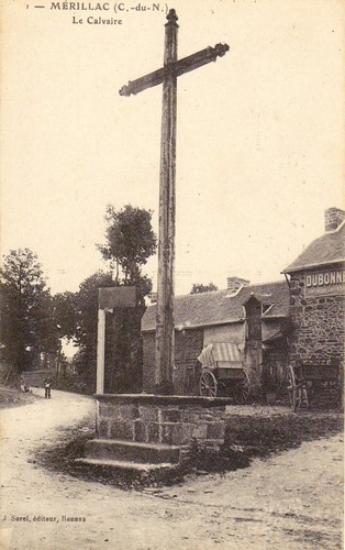 Cpa merillac le calvaire - -,