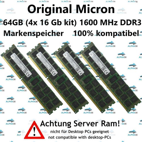 Go rdimm ddr3 1600 - 64, 4x