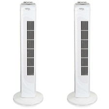 2x Ventilateur à Colonne 74 CM Poser Ventilateur Tour Ventilateur Bas Minuteur