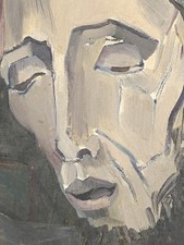 Tableau huile portrait Jésus