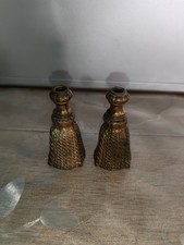 2 Anciens glands / embouts / pompons  pour cordon de rideaux en Bronze 
