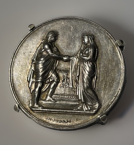 Broche médaille mariage - de, en