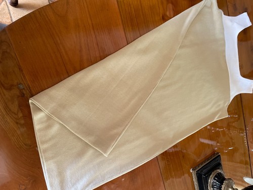 Robe jersey beige empiècement