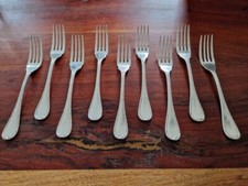 Christofle Série 9 fourchettes à poissons modèle Rubans croisés métal argenté