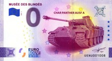 49 SAUMUR Musée des Blindés 3, Char Panther Ausf A, 2024, Billet Euro Souvenir