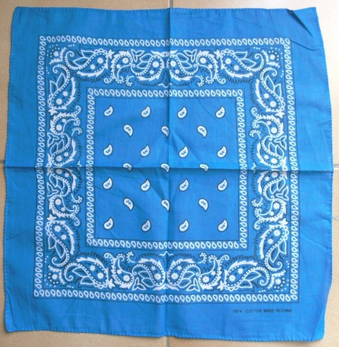 Bandana foulard bleu roi - bandana,