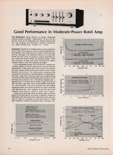 Rotel 610 amplifier - -, ra-610
