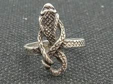 Bague ancienne Argent Massif Motif Serpant Taille 52 Ref S486