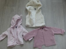 lot 3 vestes bébé fille KIABI 9mois 9kg 69-72cm  tbé 