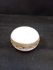 Grosse Boite À Bijoux En Porcelaine De Limoges H 6cm Diam. 10cm