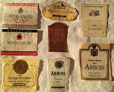 Lot de 8 ETIQUETTES anciennes