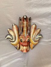 Ancien Sculpture Masque Bois