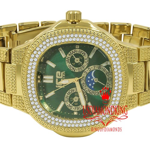Mens green dial gold tone - mens,