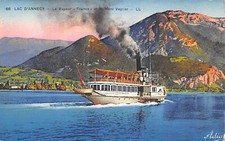 CPA 74 LAC D'ANNECY / LE VAPEUR FRANCE ET LE MONT VEYRIER