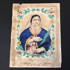 Gravure XIXè SAINTE VIRGINIE