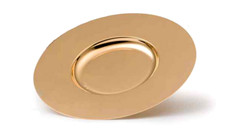 Patène En Argent Doré Diamètre 15 CM MADE IN ITALY Mod. 12091