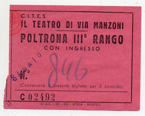 Billet théâtre via - billet, de