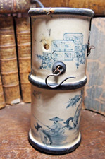 PIPE  A EAU ASIATIQUE   FIN 19EM   en metal émaillé