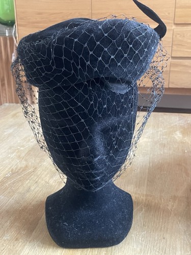 Chapeau ancien noir velours - ancien,