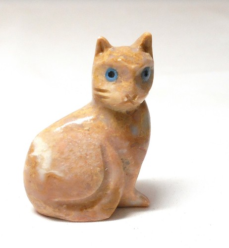 Chat stéatite miniature - chat, de