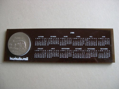 Calendrier vdr 1988 plexi - calendrier, en
