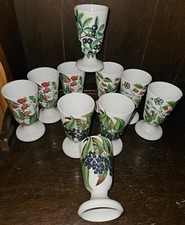 Porcelaine de Paris Décor LES FRUITS SAUVAGES: 10 mazagrans