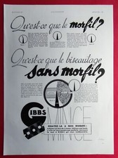 Publicité de presse: produit beauté Rasage Lame de Rasoir sans Morfil GIBBS 1937