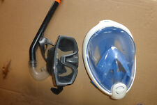 2 masques  de plongée dont un avec tuba en TBE