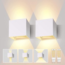 2 Pack Applique Murale Angle de Faisceau Réglable Chambre Luminaires Ampoule ...