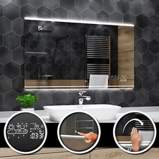 SEOUL éclairé del Miroir salle de bain LED | Station météo | interrupteur OPTION