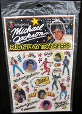 Michael Jackson Rub N Play Transfer Set Colorforms Sticker Stickers 1984 NEW