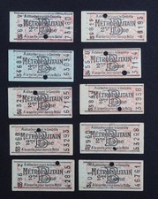 10 anciens ticket Paris Métro