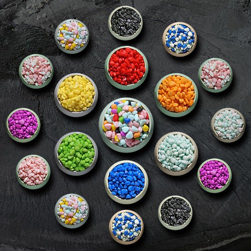 500g coloré pierre galets - coloré,