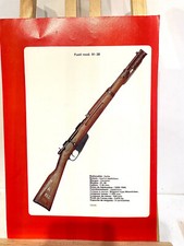 Ancienne Affiche document militaire Fusil Carcano 91-38  ww1 ww2