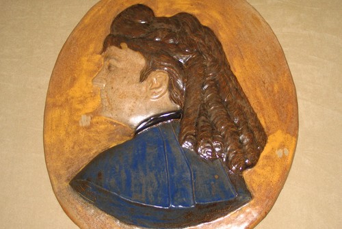 Sculpture bas relief grès - sculpture,